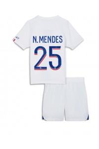 Fotbalové Dres Paris Saint-Germain Nuno Mendes #25 Dětské Třetí Oblečení 2022-23 Krátký Rukáv (+ trenýrky)